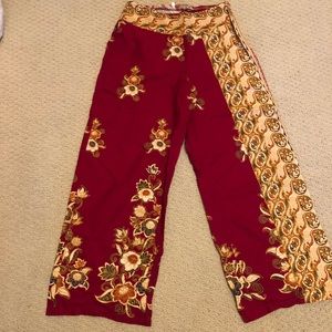 ORIENTAL PRINT PANTS